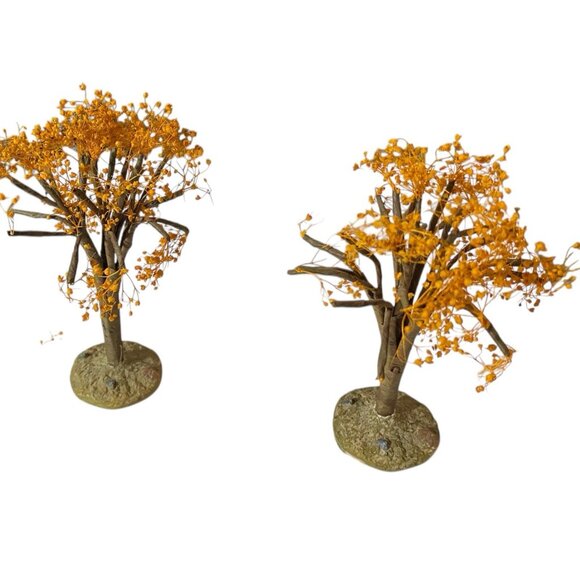 Lemax Village 2000 Autumn Oak set 2 Fall Halloween Trees Christmas 04505a 5” - Picture 4 of 5